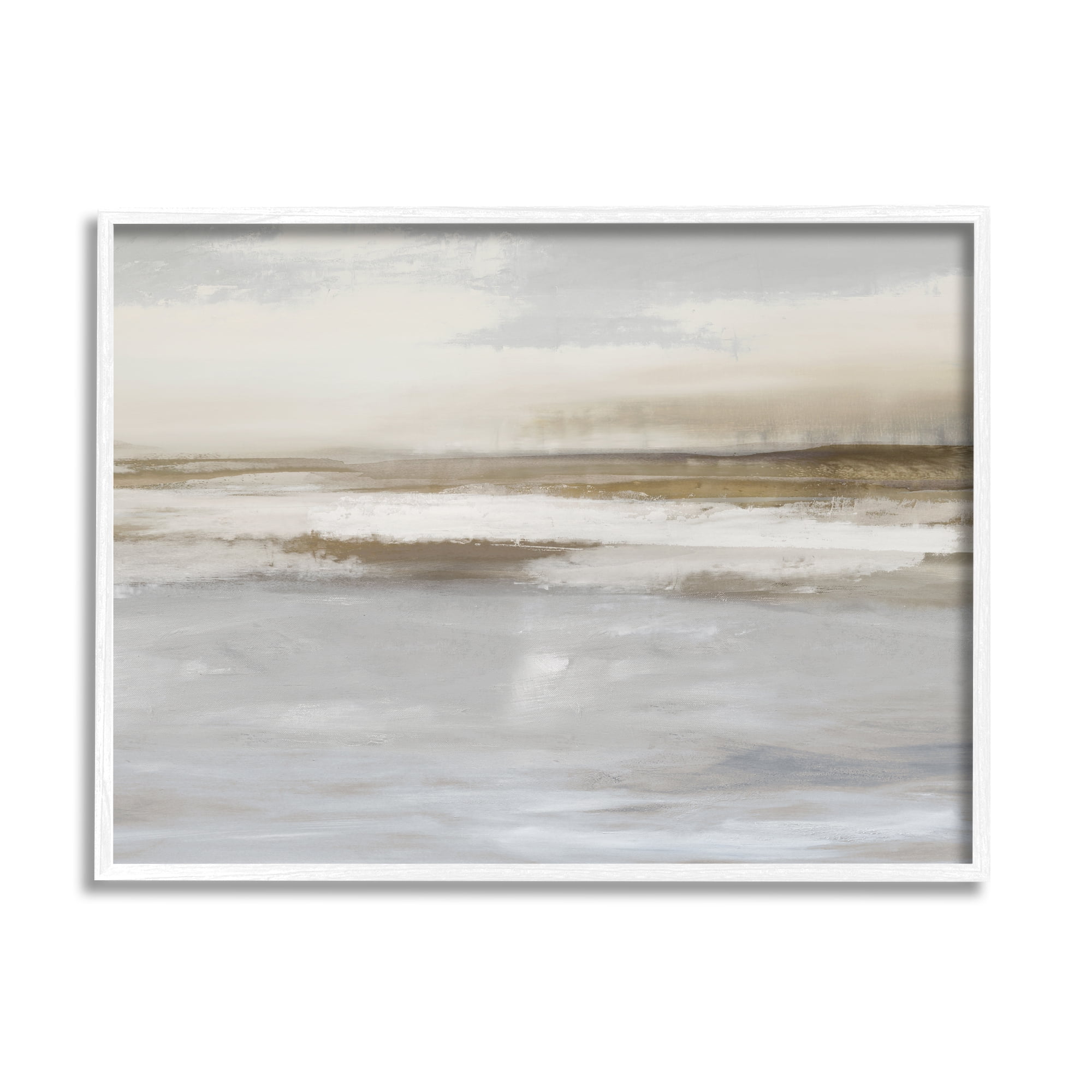 Stupell Industries Cloudy Abstract Landscape Landscape Painting White Framed Art Print Wall Art, 14 x 11