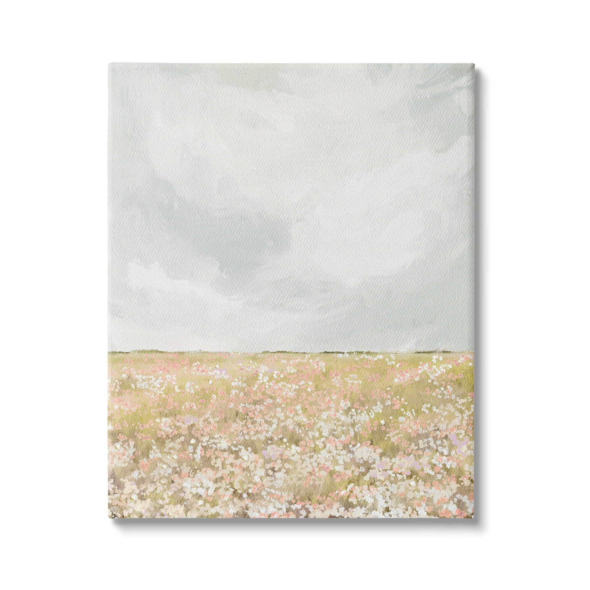 Stupell Industries Cloudy Abstract Meadow Landscape Painting Gallery Wrapped Canvas Art Print Wall Art, 36 x 48