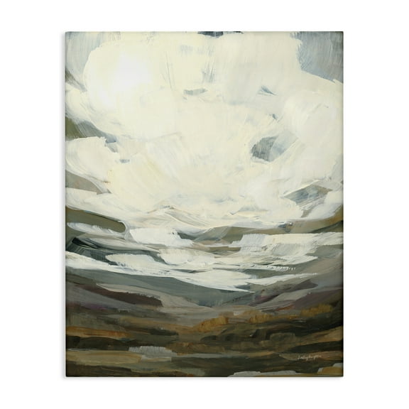 Stupell Industries Cloudy Abstract View Landscape Painting Gallery Wrapped Canvas Art Print Wall Art, 24 x 30