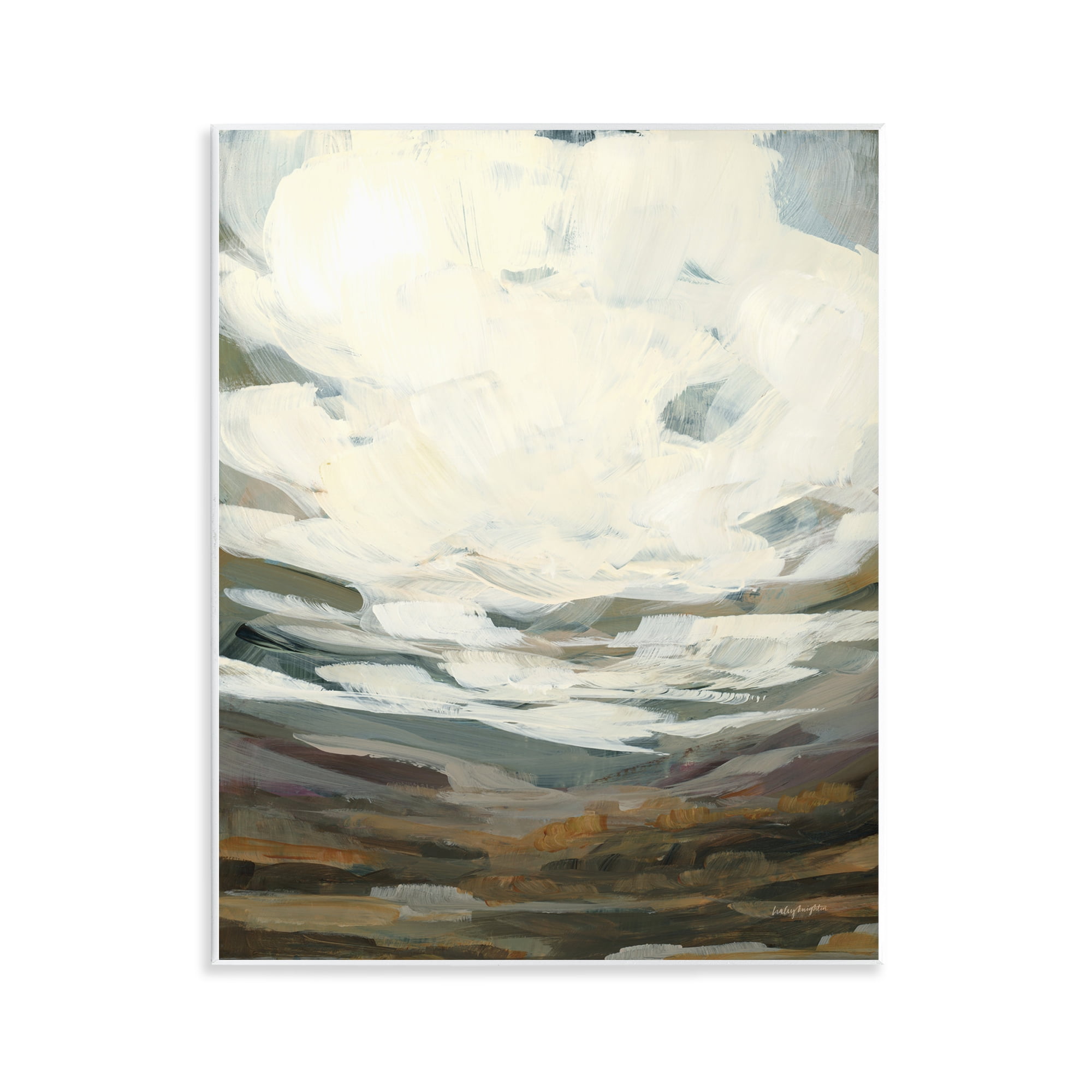 Stupell Industries Cloudy Abstract View Landscape Painting Unframed Art Print Wall Art, 11 x 14