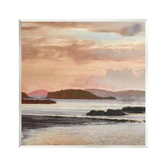 Stupell Industries Cloudy Beach Atmosphere Landscape Painting Unframed Art Print Wall Art, 12 x 12