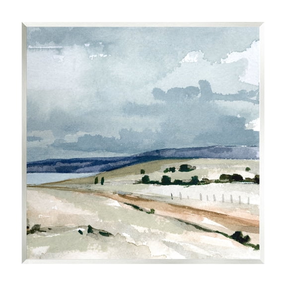 Stupell Industries Cloudy Country Mountain Road Watercolor Detail Scene Painting Unframed Art Print Wall Art, Design by Emma Caroline