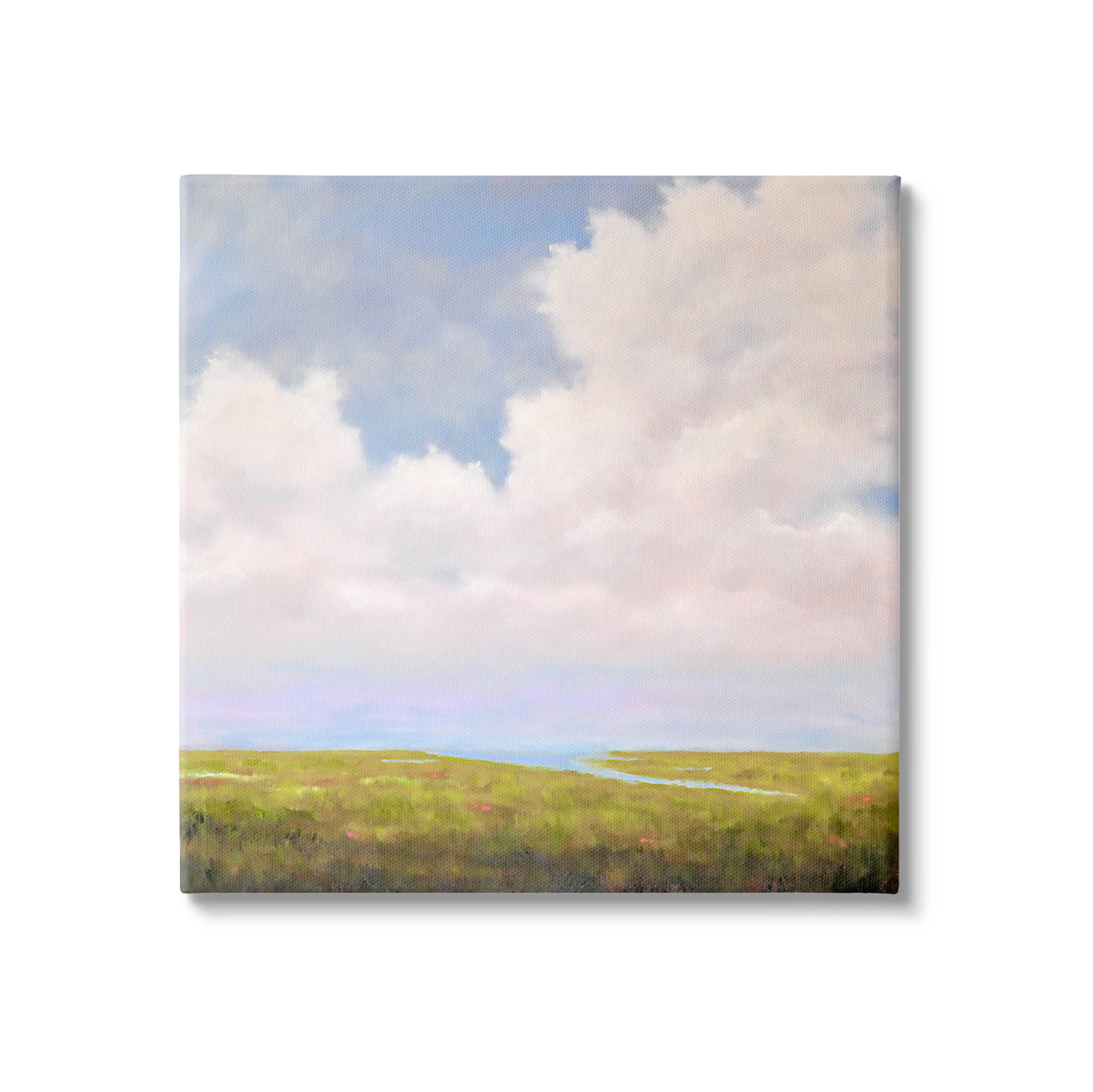 Stupell Industries Cloudy Countryside Bay Inlet Stream Painting Gallery Wrapped Canvas Print Wall Art, Design by Catherine Andersen