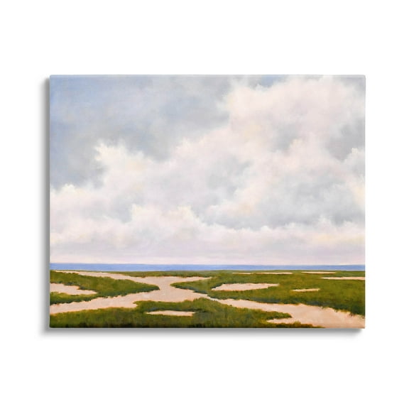 Stupell Industries Cloudy Distant Beach Horizon Painting Gallery Wrapped Canvas Print Wall Art, Design by Catherine Andersen