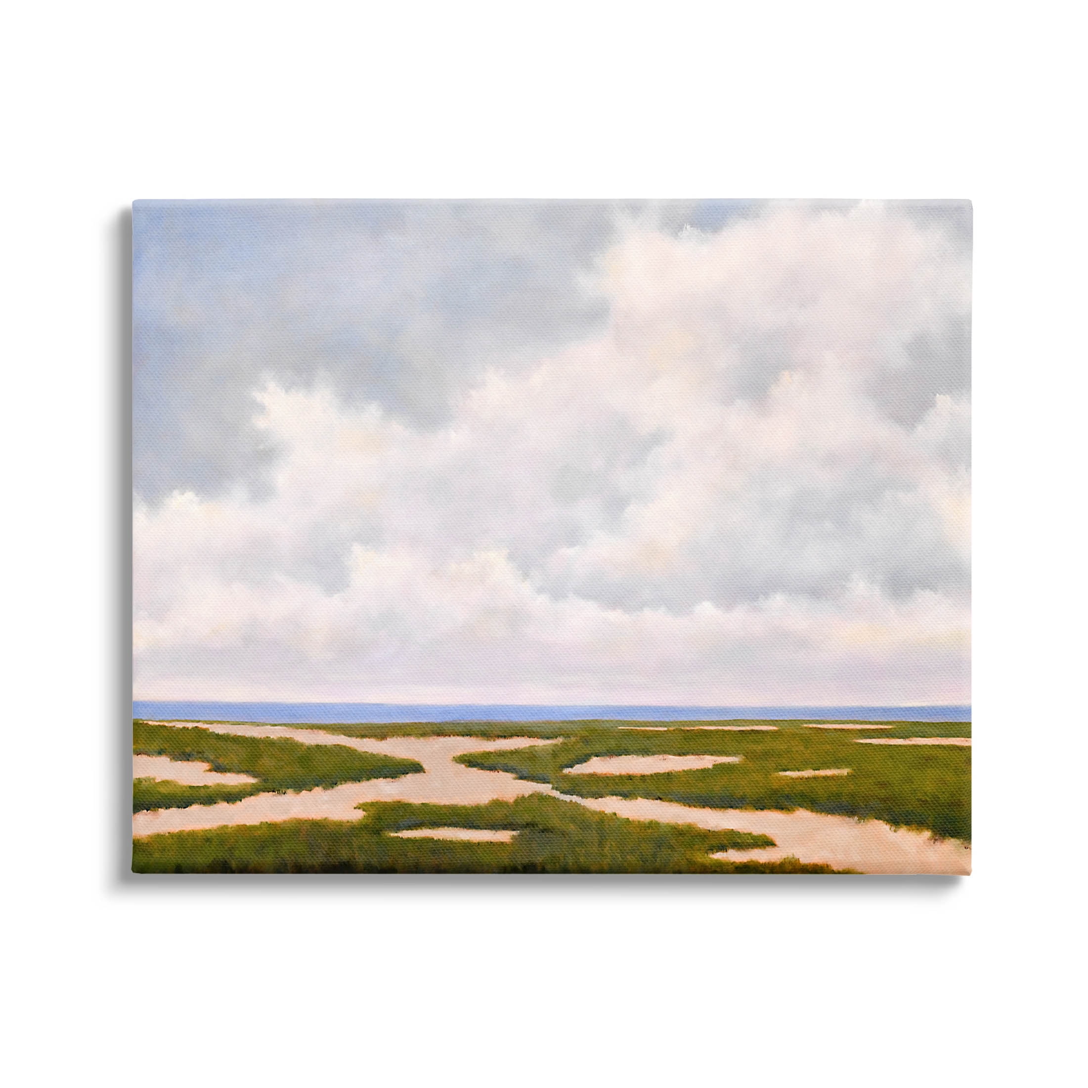 Stupell Industries Cloudy Distant Beach Horizon Painting Gallery Wrapped Canvas Print Wall Art, Design by Catherine Andersen
