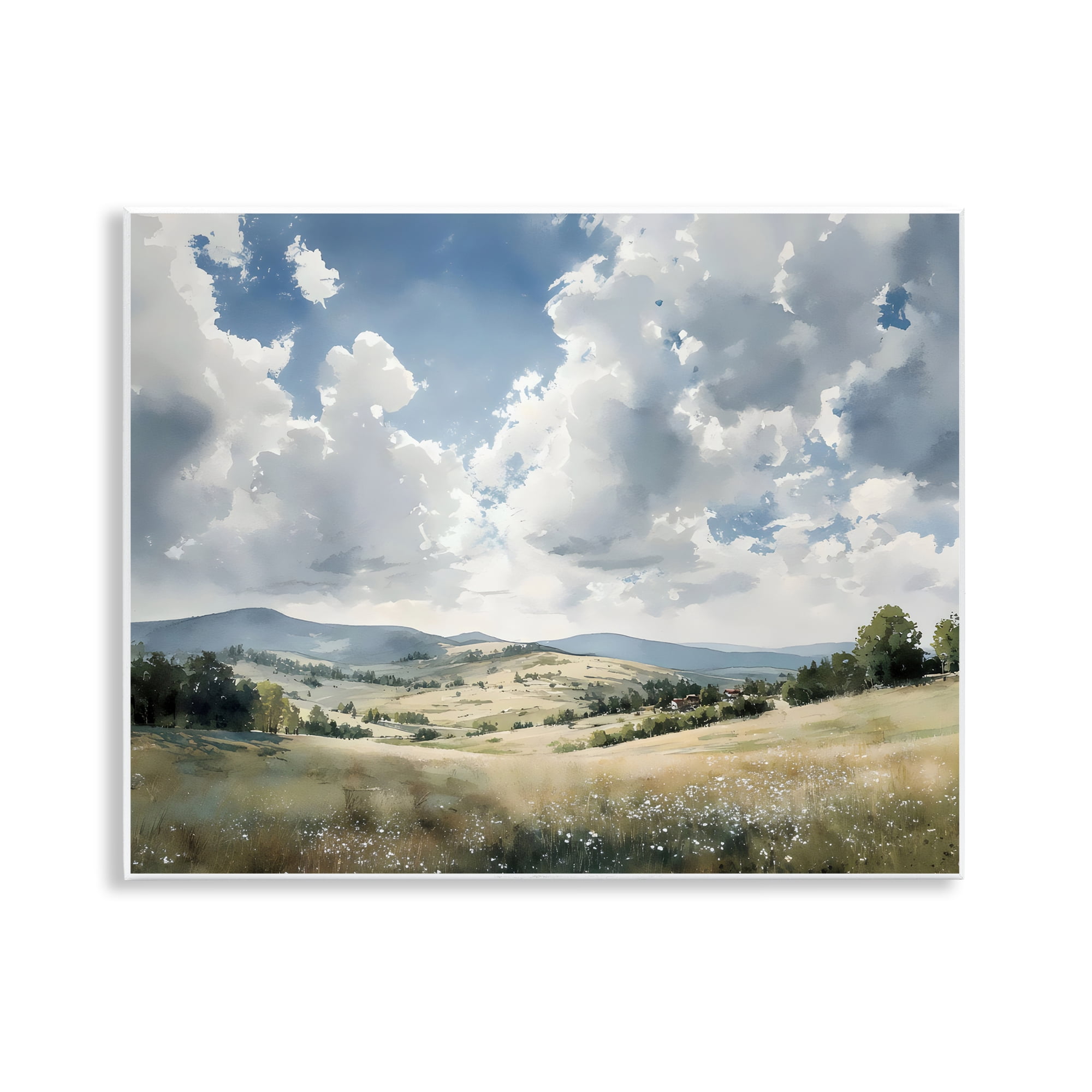 Stupell Industries Cloudy Hills Meadow Wall Plaque Art, design by Franklyn Gregory