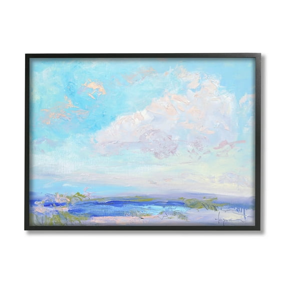 Stupell Industries Cloudy Impressionist Nature Landscape Painting Black Framed Art Print Wall Art, Design by Dorothy Fagan