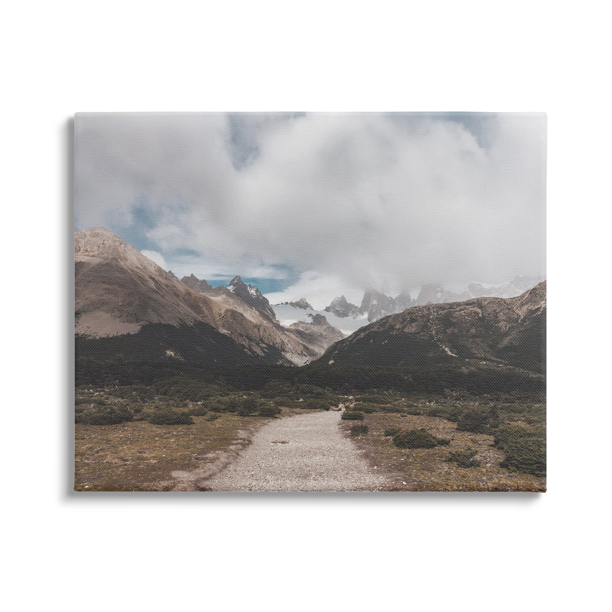 Stupell Industries Cloudy Mountain Peaks Nature Photography Gallery Wrapped Canvas Print Wall Art, 48 x 36