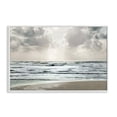 thumbnail image 1 of Stupell Industries Cloudy Sunlight Beach Landscape Photography White Framed Art Print Wall Art, 18 x 12, 1 of 10