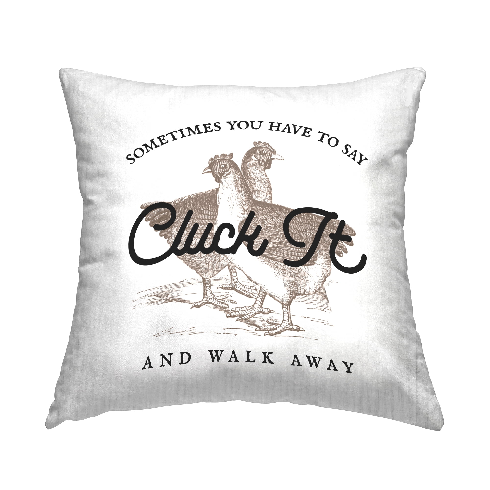 Stupell Industries Cluck It Funny Chicken Phrase Printed Throw Pillow Design by Lil' Rue