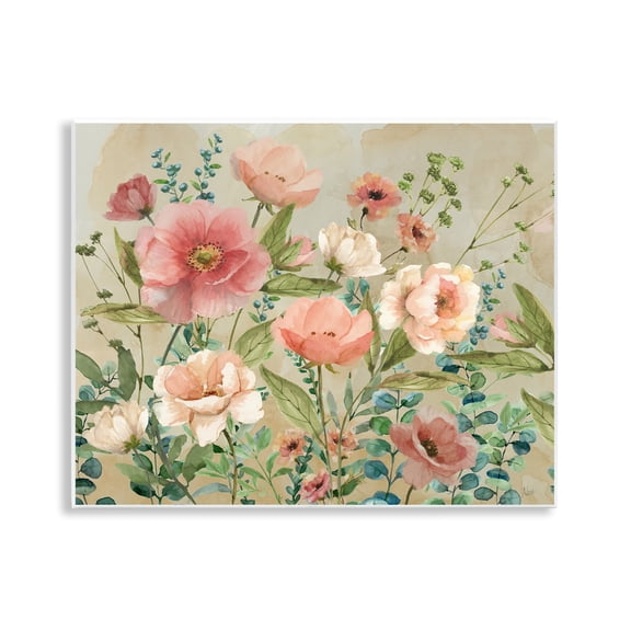 Stupell Industries Cluster of Spring Blooms Floral Painting Unframed Art Print Wall Art, 14 x 11