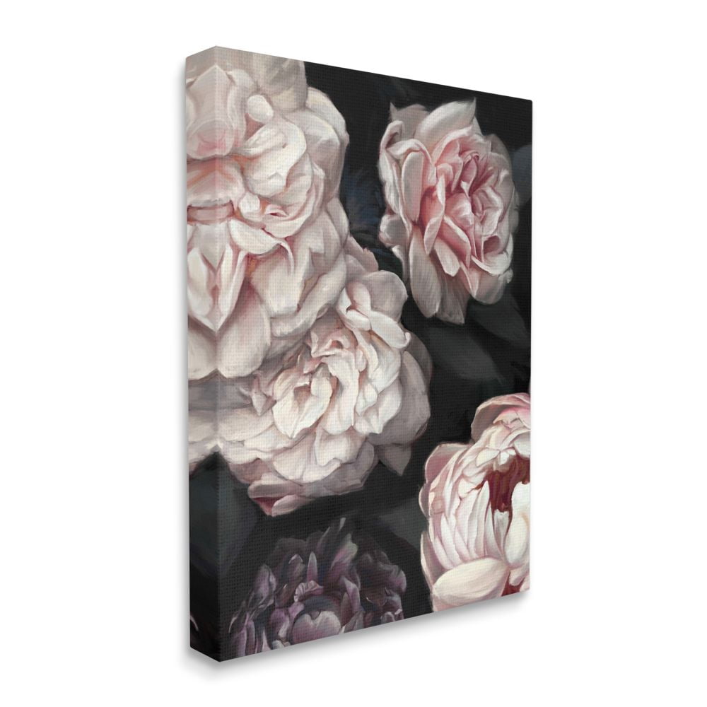 Stupell Industries Clustered Pink and White Florals Elegant Flowers Canvas Wall Art by Ziwei Li
