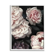 Stupell Industries Clustered Pink and White Florals Elegant Flowers Paintings White Framed Art Print Wall Art, 16x20, by Ziwei Li