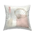 thumbnail image 1 of Stupell Industries Coastal Abstract Pastel Clam Square Decorative Printed Throw Pillow, 18 x 18, 1 of 6