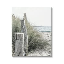 Stupell Industries Coastal Beach Landscape Nature Photography Gallery Wrapped Canvas Print Wall Art, 16 x 20