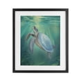 thumbnail image 1 of Stupell Industries Coastal Coastal Beach Sea Turtle Black Framed Print Under Glass, 13 x 16, by Matthew Piotrowicz, 1 of 8