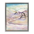 thumbnail image 1 of Stupell Industries Coastal Bird on Pastel Shore Gray Floating Frame Canvas Art, 17 x 21, by Christine Reichow, 1 of 8