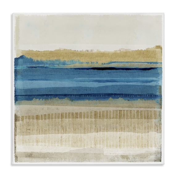 Stupell Industries Coastal Blue Daze Abstraction Canvas Art, 17 x 17, by Flora Kouta