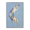 thumbnail image 1 of Stupell Industries Coastal Blue Egret Reflection Gray Framed Giclee Art, 20 x 30, by D. Rust, 1 of 8