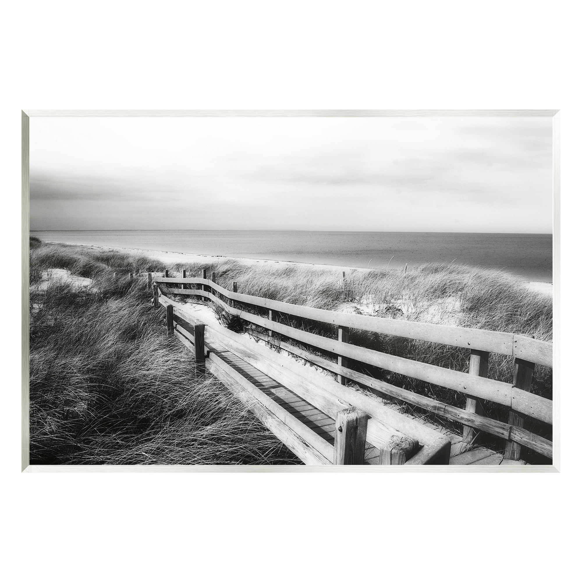 Stupell Industries Coastal Boardwalk Landscape Landscape Photography Unframed Art Print Wall Art, 19 x 13