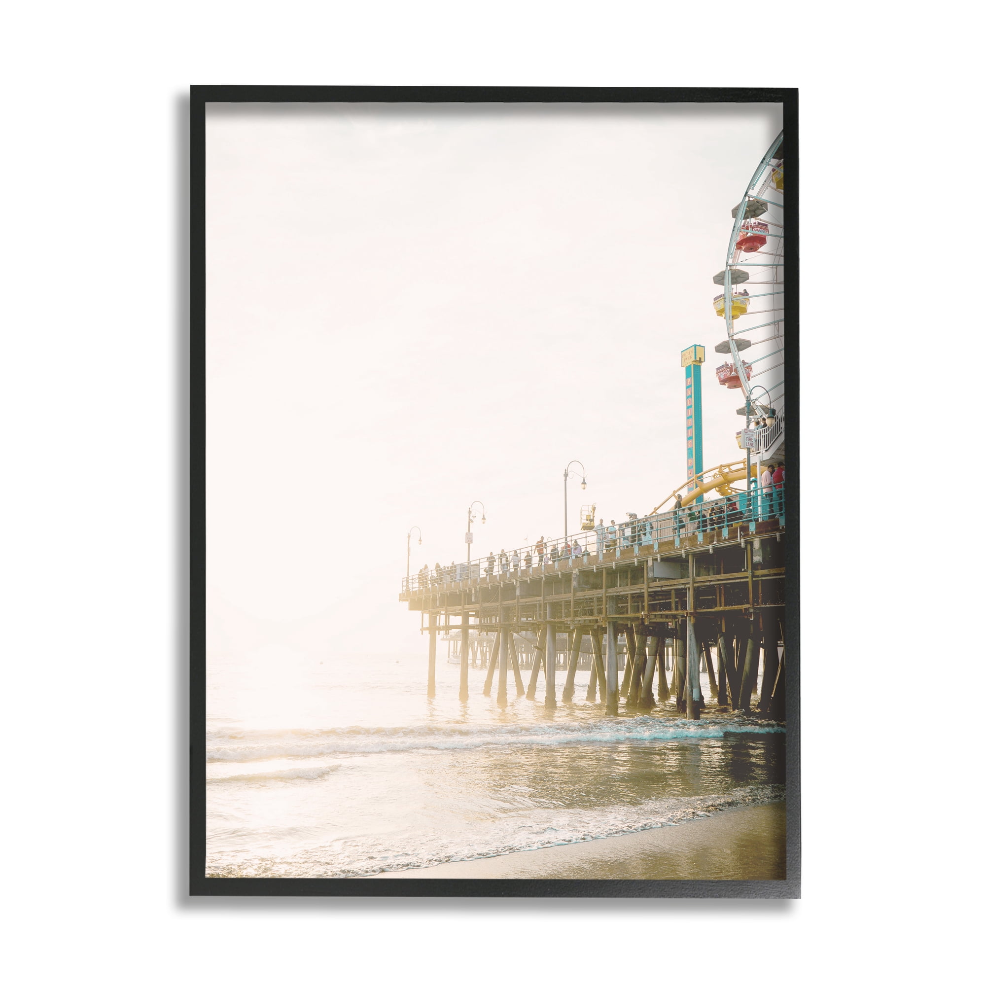 Stupell Industries Coastal Boardwalk Pier Carnival Ferris Wheel Photography, 11 x 14, Design by Leah Straatsma