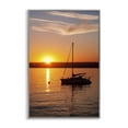 thumbnail image 1 of Stupell Industries Coastal Boat Ride at Sunset Gray Framed Giclee Art, 12 x 18, by Dennis Frates, 1 of 8