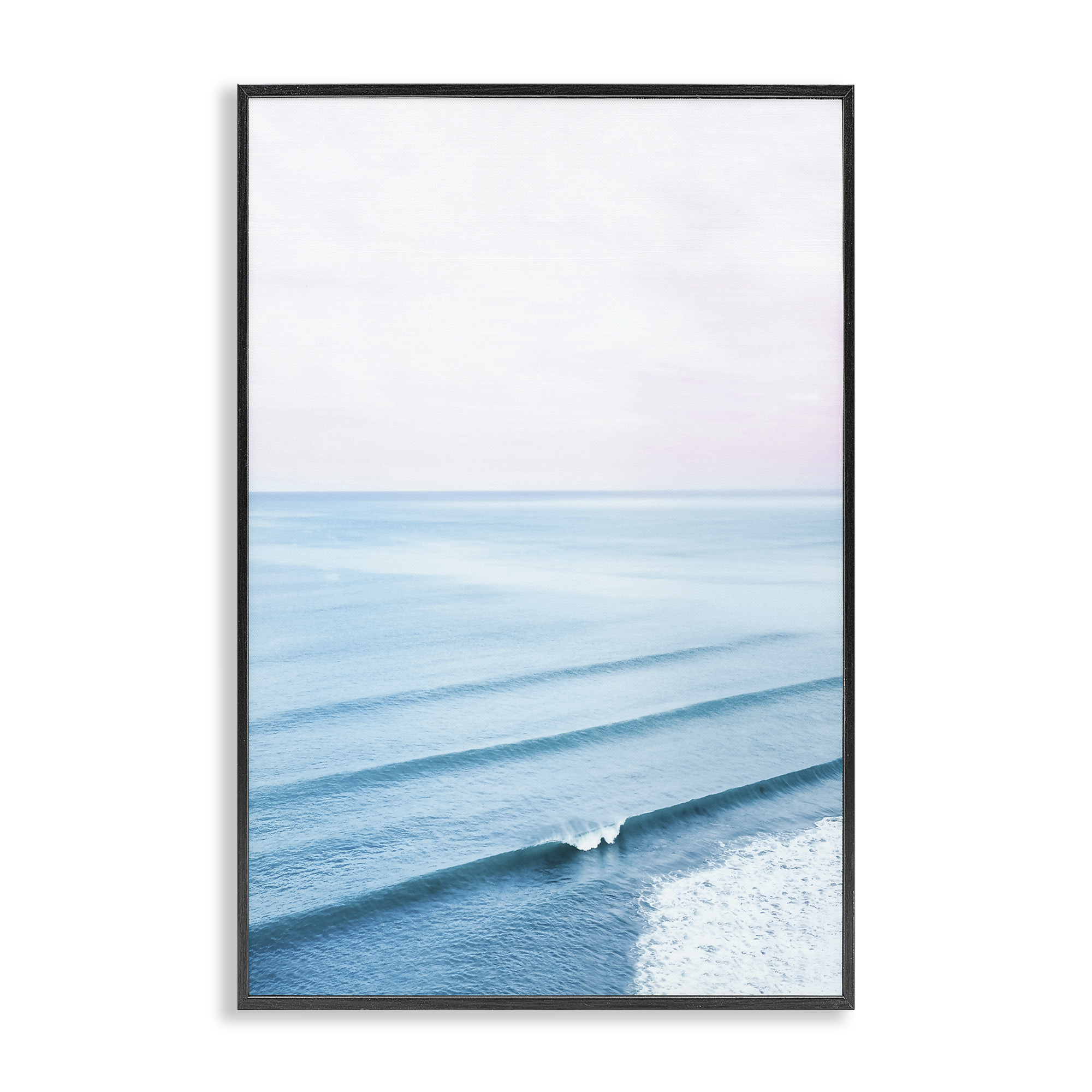 Stupell Industries Coastal Breaking Wave Nautical & Beach Photography Black Framed Art Print Wall Art, 20 x 30