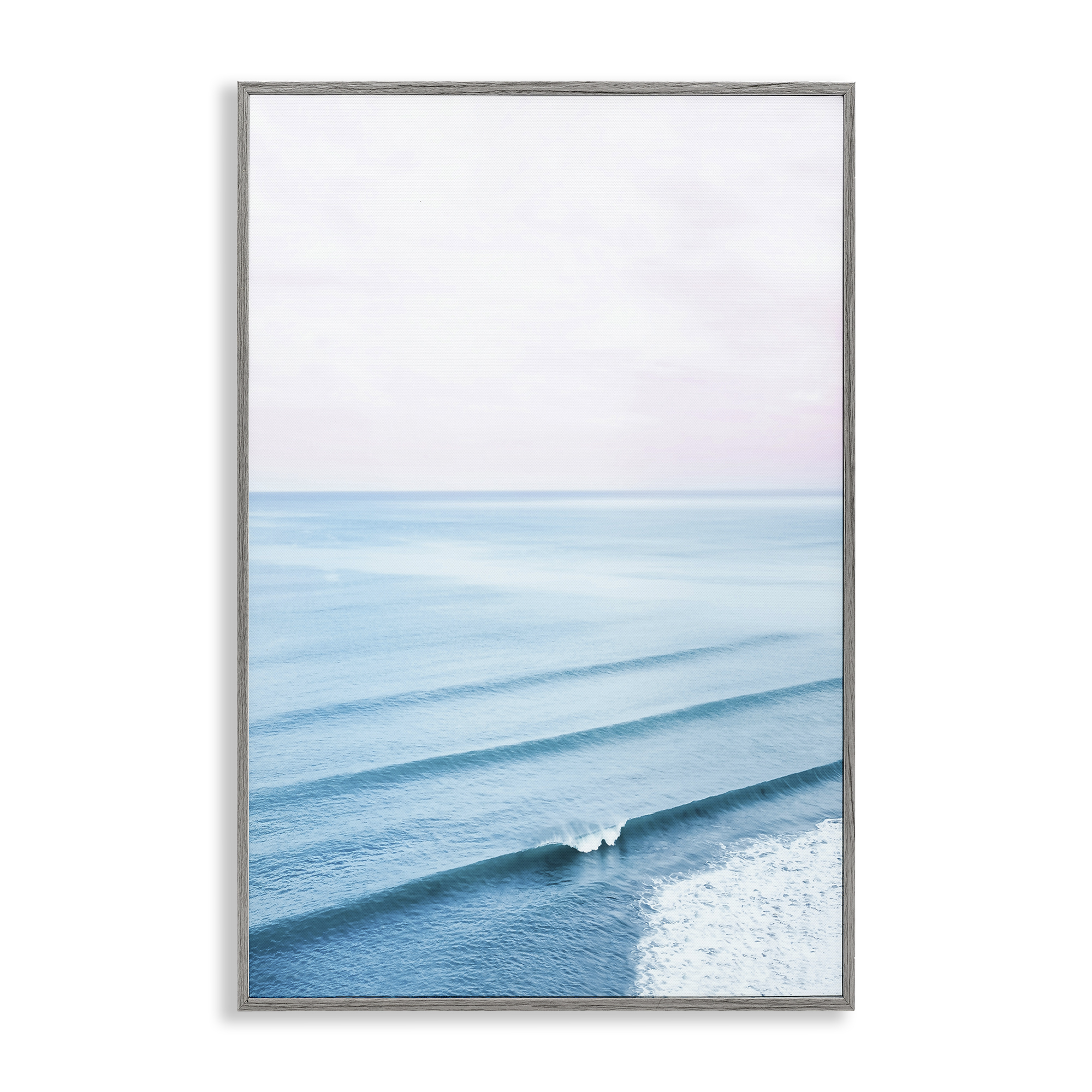 Stupell Industries Coastal Breaking Wave Nautical & Beach Photography Gray Framed Art Print Wall Art, 16 x 24