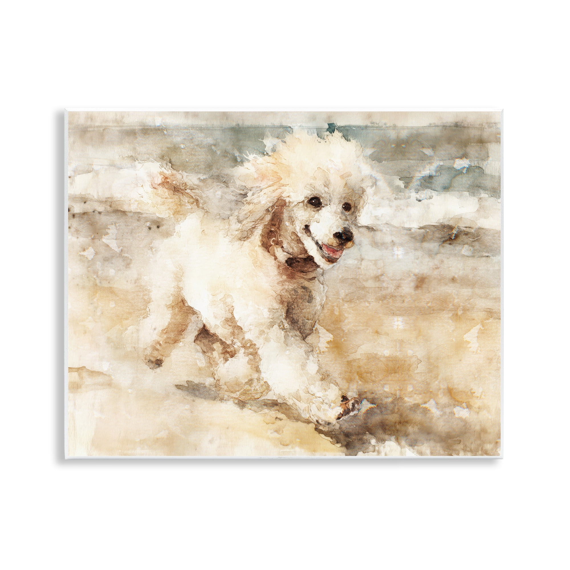 Stupell Industries Coastal Breeze & Poodle Wall Plaque Art, design by Svetlana Aleynikova