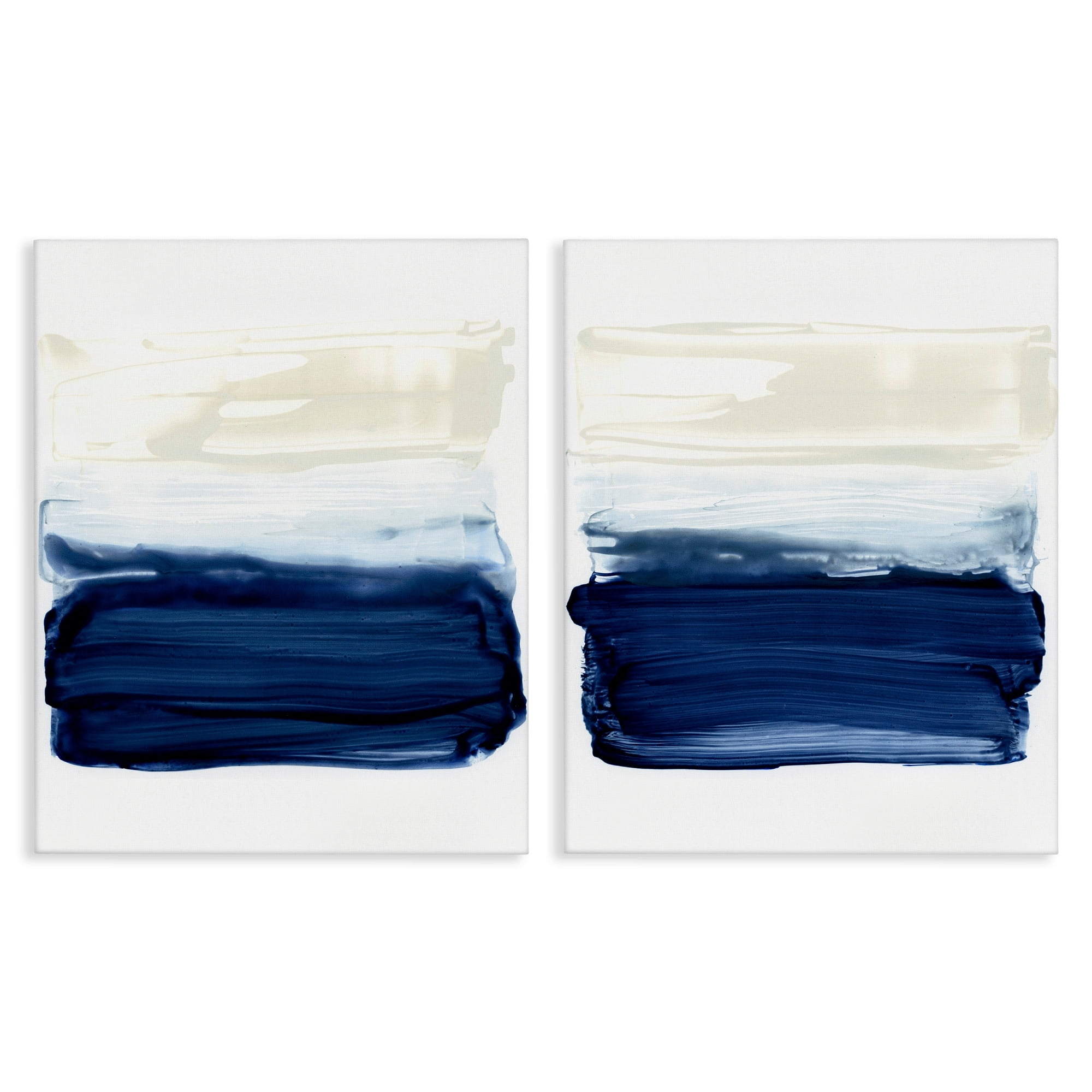 Stupell Industries Coastal Brushstrokes Abstract Beach Ombre Design Canvas Wall Art by Victoria Barnes