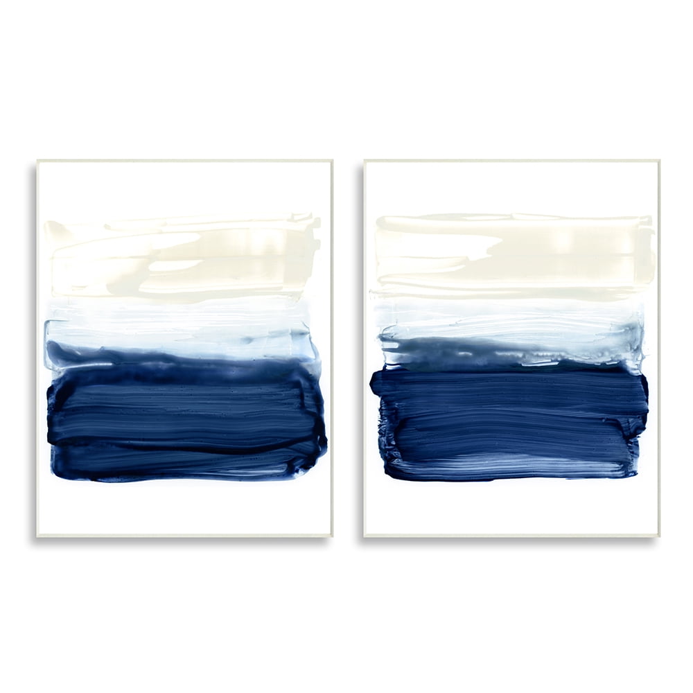 Stupell Industries Coastal Brushstrokes Abstract Beach Ombre Design Wall Plaque by Victoria Barnes