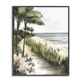 thumbnail image 1 of Stupell Industries Rustic Lodge Coastal Calm Palm Tree Pathway Black Framed Giclee Art, 11 x 14, by Riley B, 1 of 8