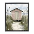 thumbnail image 1 of Stupell Industries Coastal Coastal Calm Pink Beach Hut Black Floating Frame Canvas Art, 17 x 21, by Riley B, 1 of 8