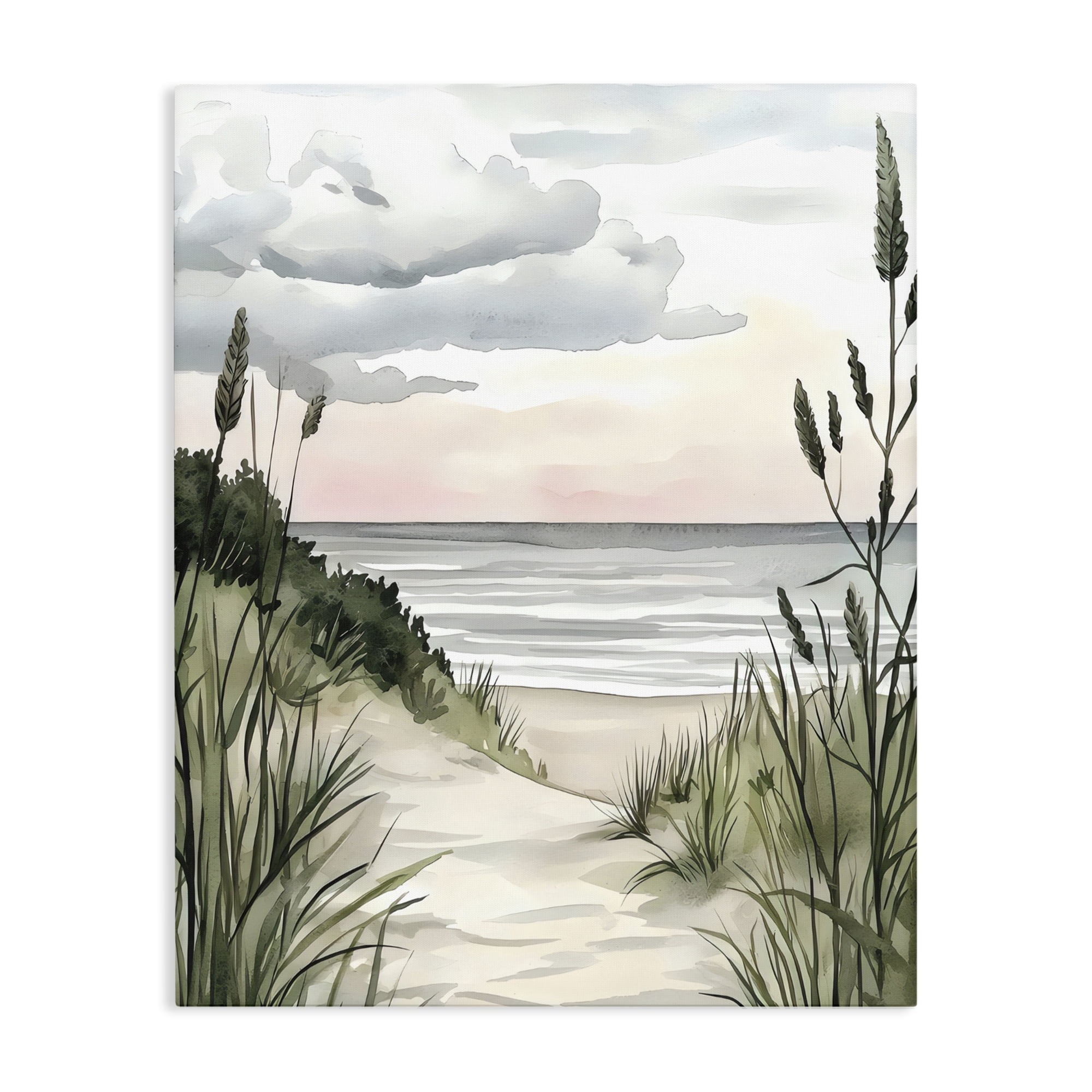 Stupell Industries Coastal Calm Seaside Dunes Canvas Wall Art, design by Riley B