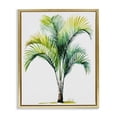 Picture of Stupell Industries Coastal Canopy Palm Tree Gold Framed Floater Canvas ...