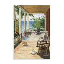 Stupell Industries Coastal Cape Cabin Coastal Painting Unframed Art Print Wall Art, 10 x 15