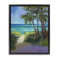 thumbnail image 1 of Stupell Industries Coastal Caribbean Beach View Black Floating Frame Canvas Art, 17 x 21, by Jane Slivka, 1 of 6