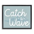 thumbnail image 1 of Stupell Industries Coastal Catch a Wave Phrase Black Floating Frame Canvas Art, 31 x 25, by Lil' Rue, 1 of 7