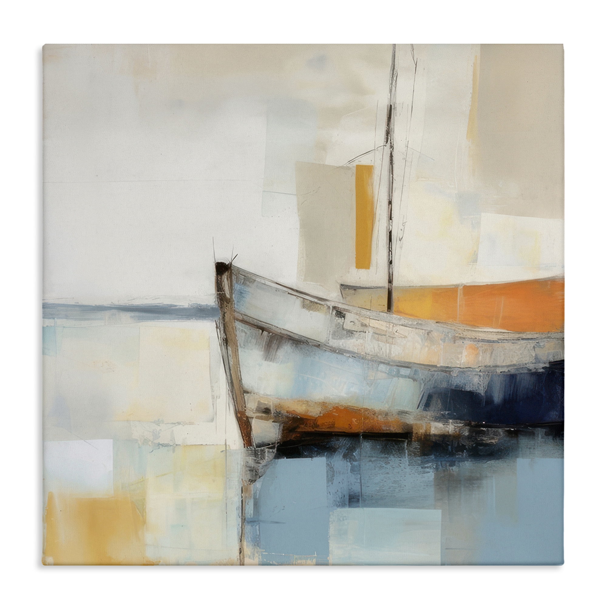 Stupell Industries Coastal Charm Expedition Nautical & Beach Painting Wrapped Canvas Art Print Wall Art, 17 x 17