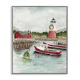 thumbnail image 1 of Stupell Industries Coastal Christmas Harbour Holiday Painting Gray Framed Art Print Wall Art, 24 x 30, 1 of 10