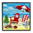 thumbnail image 1 of Stupell Industries Coastal Christmas Scene Holiday Painting Black Framed Art Print Wall Art, 12 x 12, 1 of 9