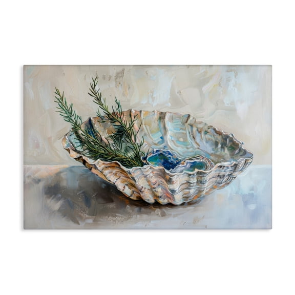 Stupell Industries Coastal Christmas Shell & Fir Canvas Wall Art, design by Petal Prints Design