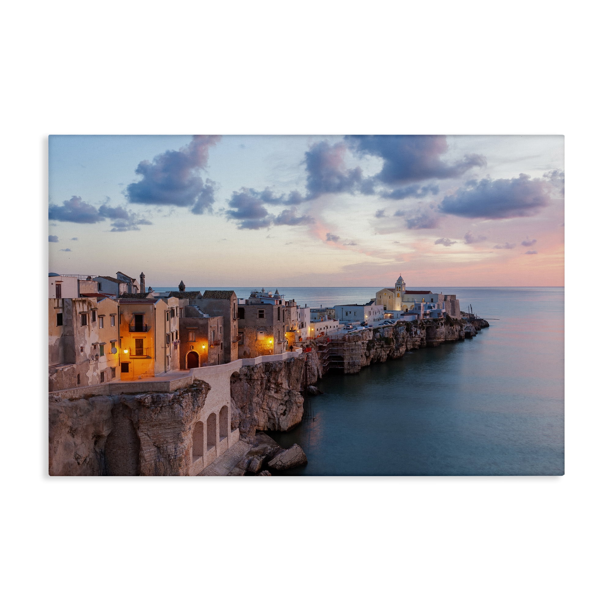 Stupell Industries Coastal City Architecture Cities & Countries Photography Wrapped Canvas Art Print Wall Art, 36 x 24