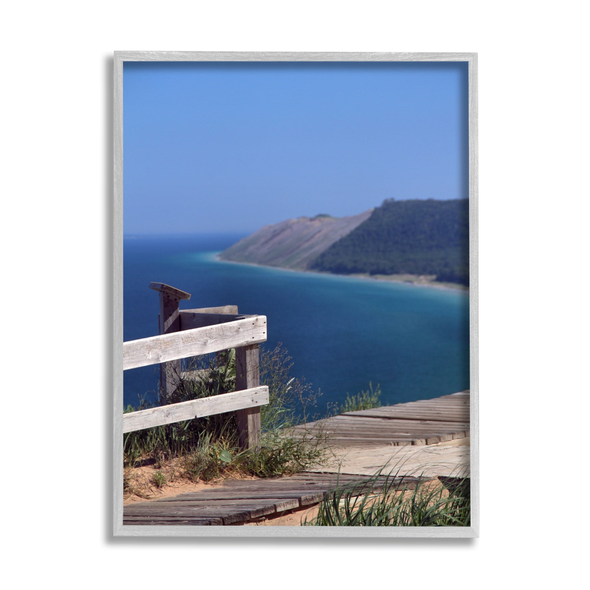 Stupell Industries Coastal Cliff Ocean Boardwalk Nautical Nature Photography, 24 x 30, Design by Daniel Sproul