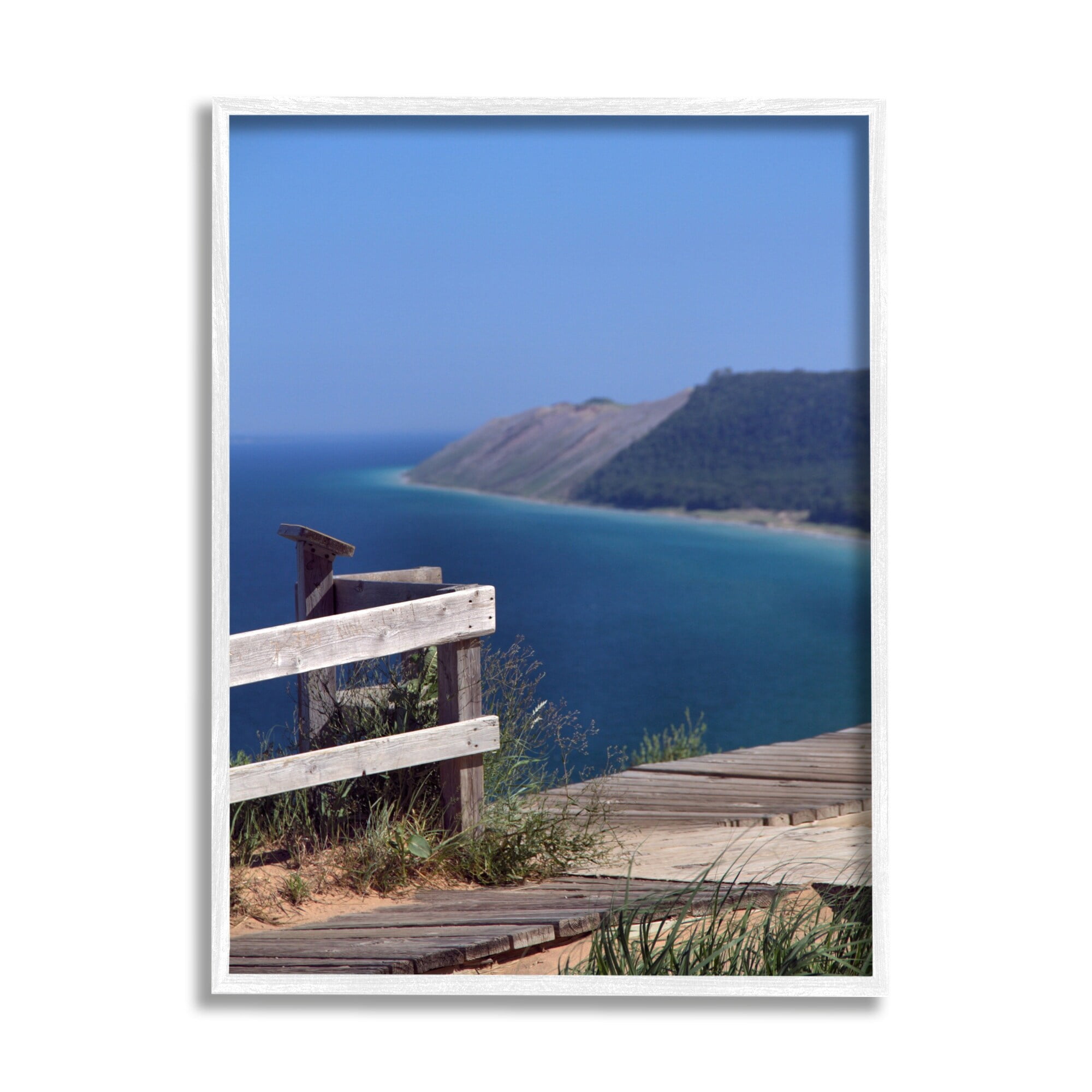 Stupell Industries Coastal Cliff Ocean Boardwalk Nautical Nature Photography, 24 x 30, Design by Daniel Sproul