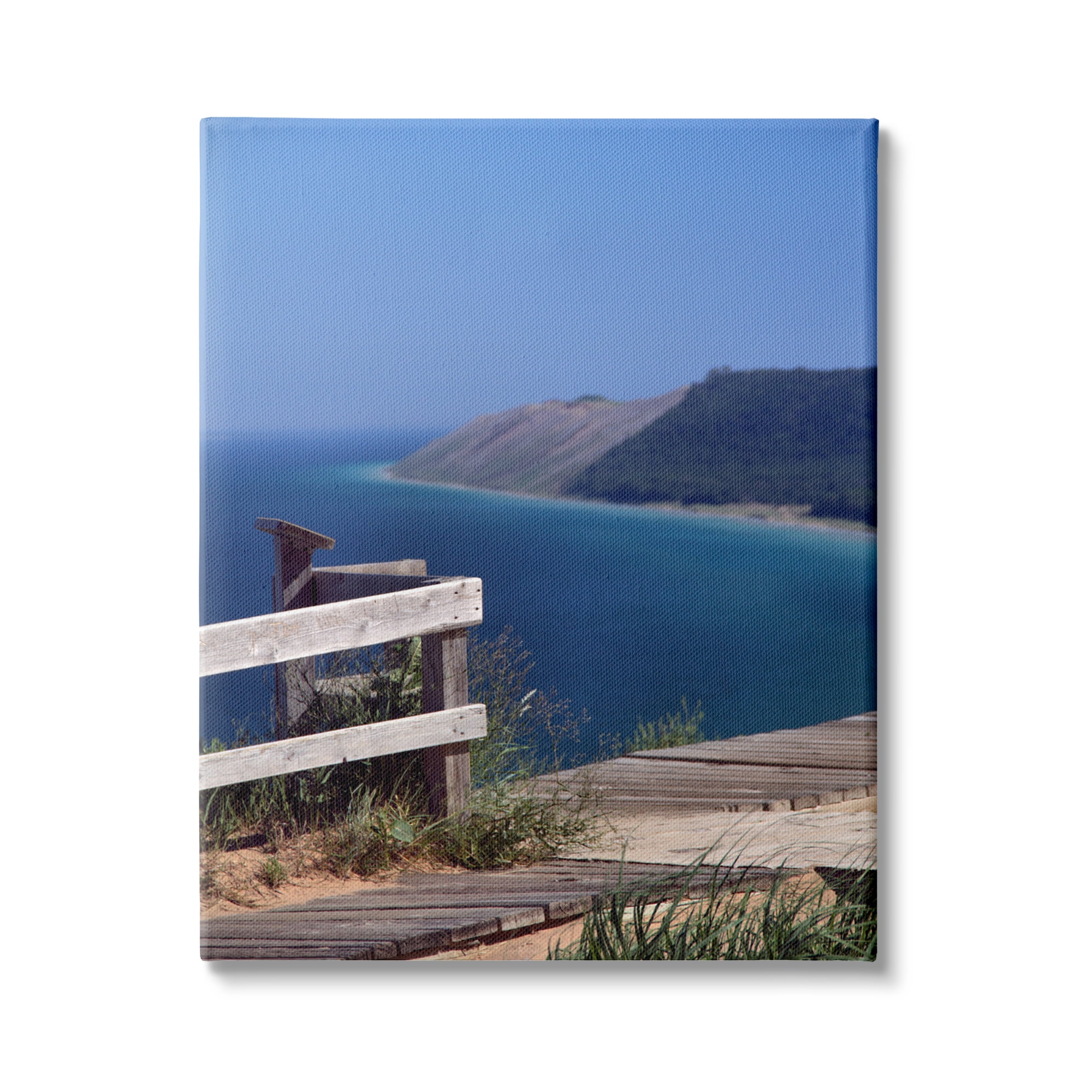 Stupell Industries Coastal Cliff Ocean Boardwalk Nautical Nature Photography, 24 x 30, Design by Daniel Sproul