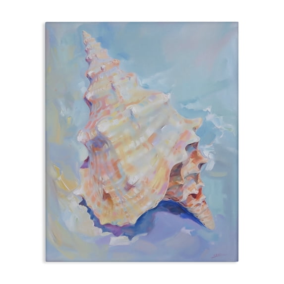 Stupell Industries Transitional Coastal Conch Shell Canvas Art, 24 x 30, by Arlington Prints
