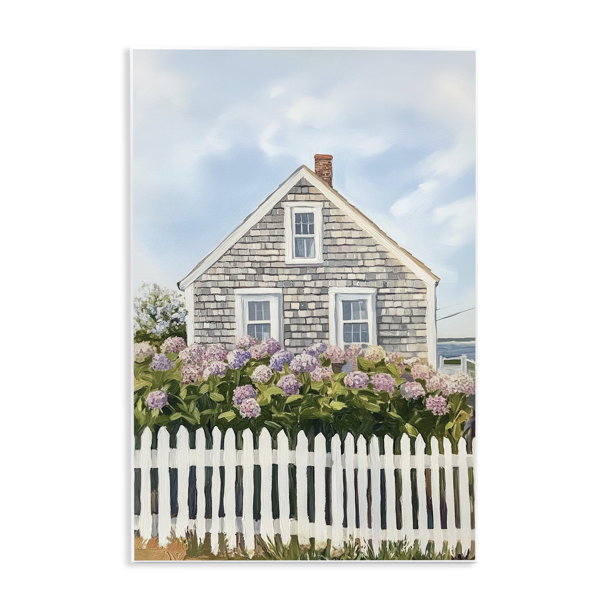 Stupell Industries Coastal Cottage Hydrangea Garden Wall Plaque Art, design by Sisi and Seb