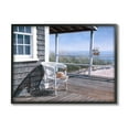 thumbnail image 1 of Stupell Industries Coastal Cottage Porch Chair Seaside Boardwalk Scenery Painting Black Framed Art Print Wall Art, Design by Tom Mielko, 1 of 5
