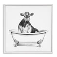 thumbnail image 1 of Stupell Industries Coastal Cow in Bathtub Sketch White Framed Giclee Art, 24 x 24, by Victoria Borges, 1 of 7